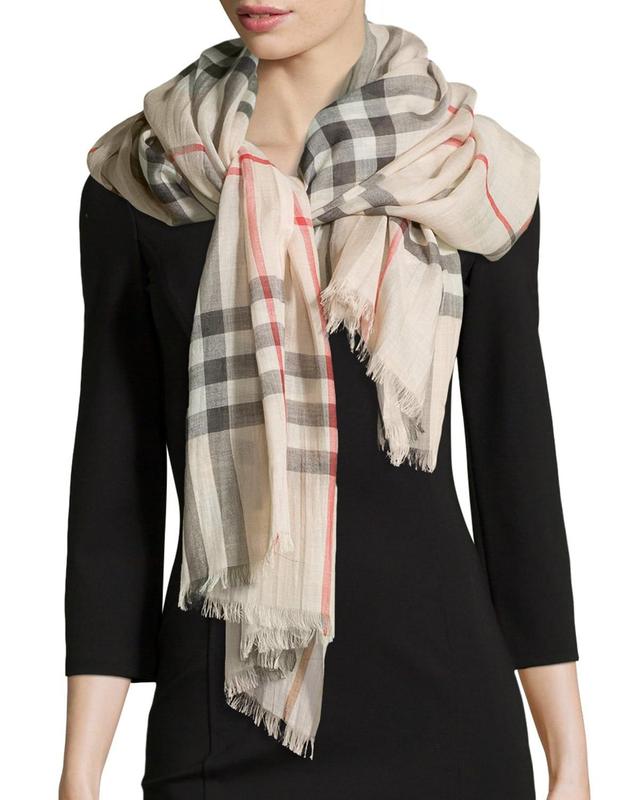 Giant Check Gauze Scarf Product Image