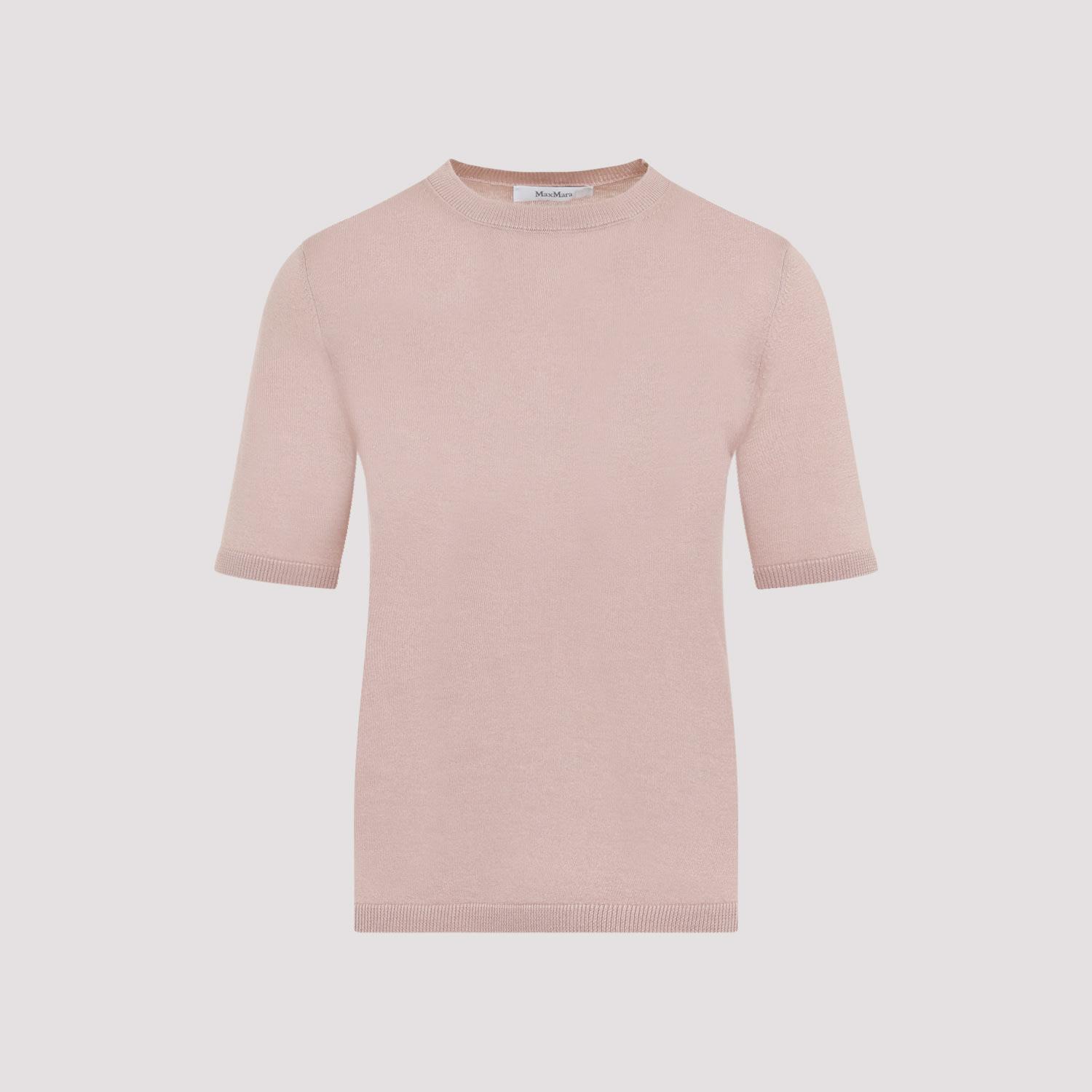 MAX MARA Crewneck Knitted Top In  Cipria Product Image