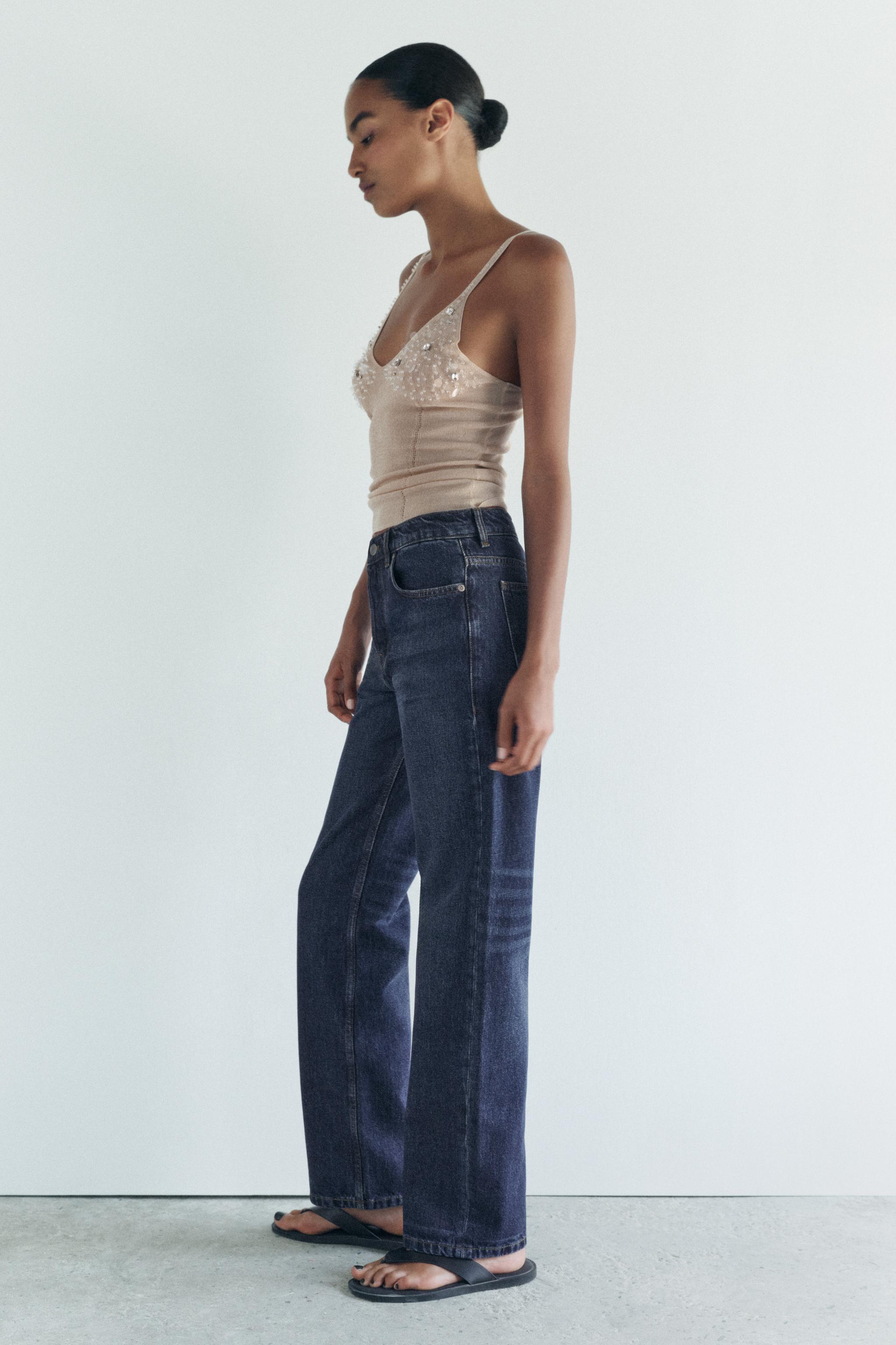 STRAIGHT CUT MID RISE JEANS ZW COLLECTION Product Image