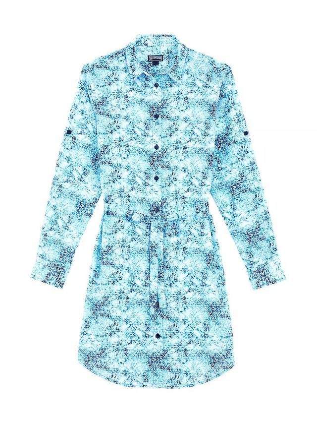 Flowers Tie & Dye Shirtdress Product Image