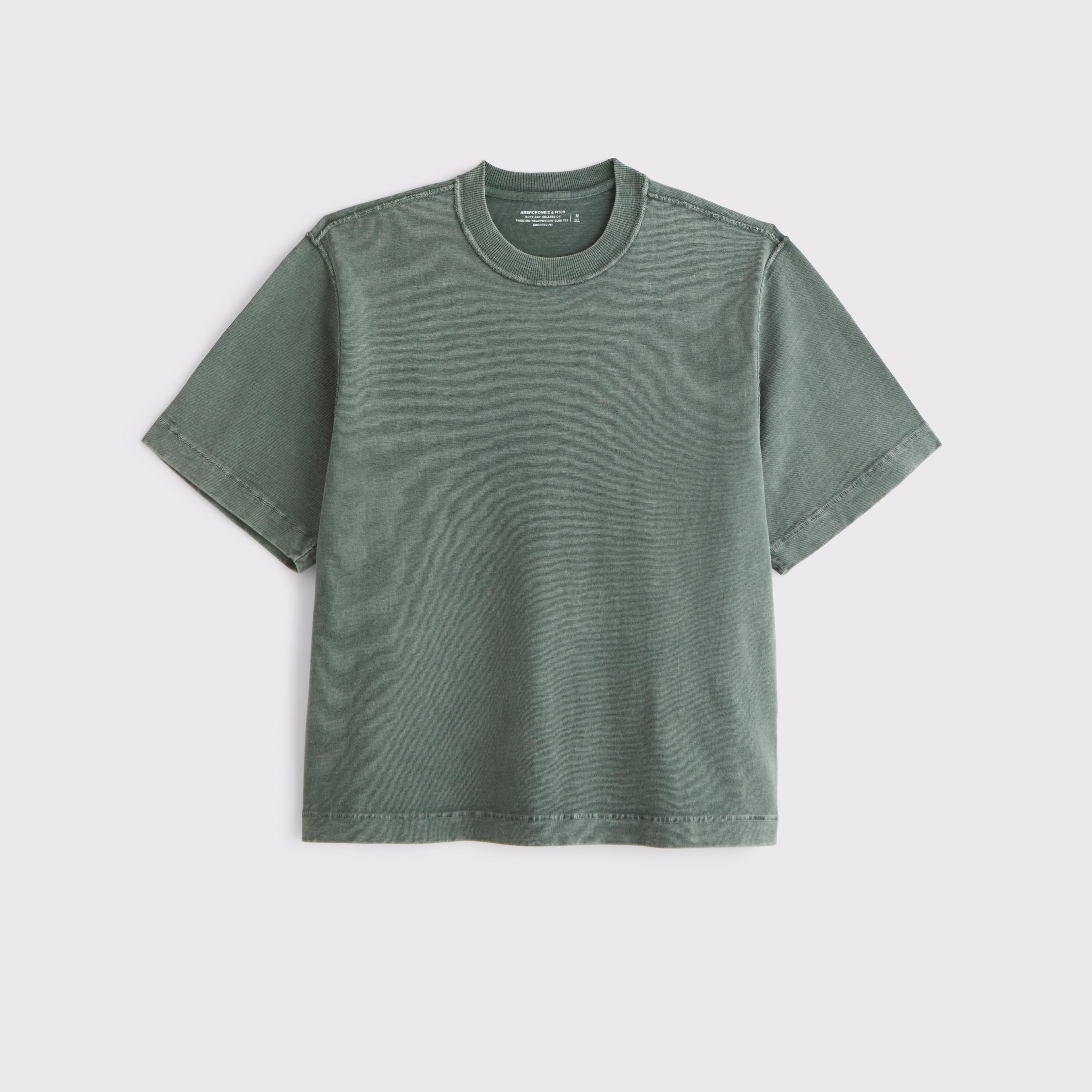 Premium Heavyweight Slub Cropped Tee Product Image