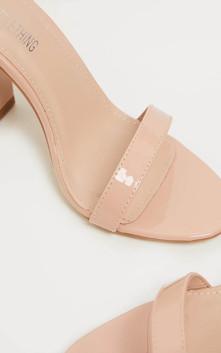 Nude Ankle Strap Block Heel Product Image