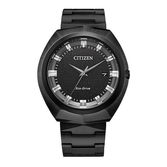 Citizen Mens Eco-Drive Water Resistance Black 100 Stainless Steel Bracelet Watch Product Image