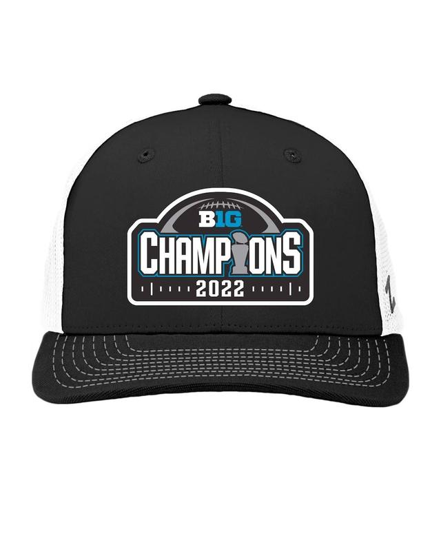 Mens Zephyr Black Michigan Wolverines 2022 Big Ten Conference Champions Locker Room Adjustable Trucker Hat - Black Product Image