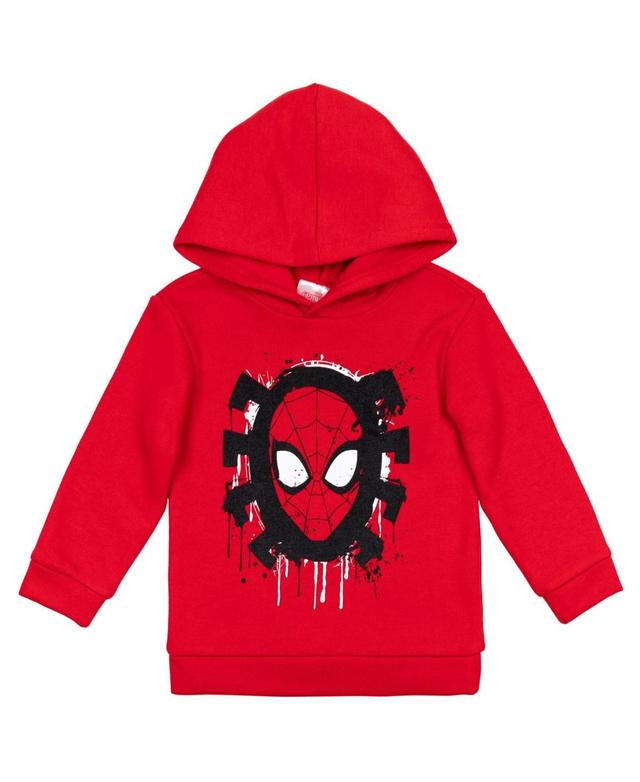 Marvel Boys Avengers Hulk Thor Spider-Man plain basics Pullover Hoodie to - Red Product Image