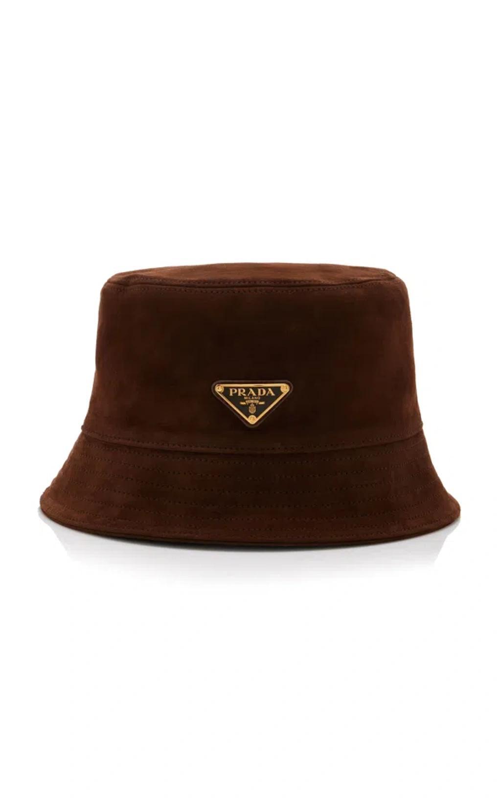 Suede Bucket Hat In Brown product image