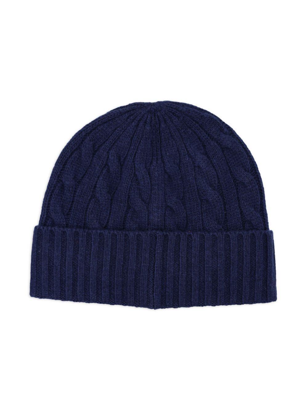 POLO RALPH LAUREN Hat Beanie Classic Polo Wool Blend In Blue Product Image