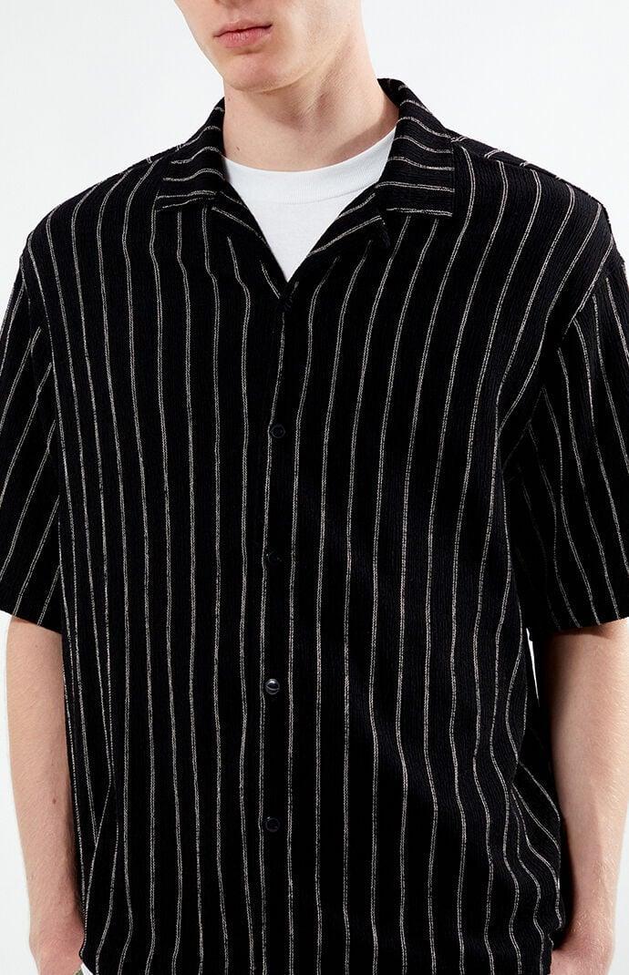 Men's Striped Oversized Camp Shirt Product Image