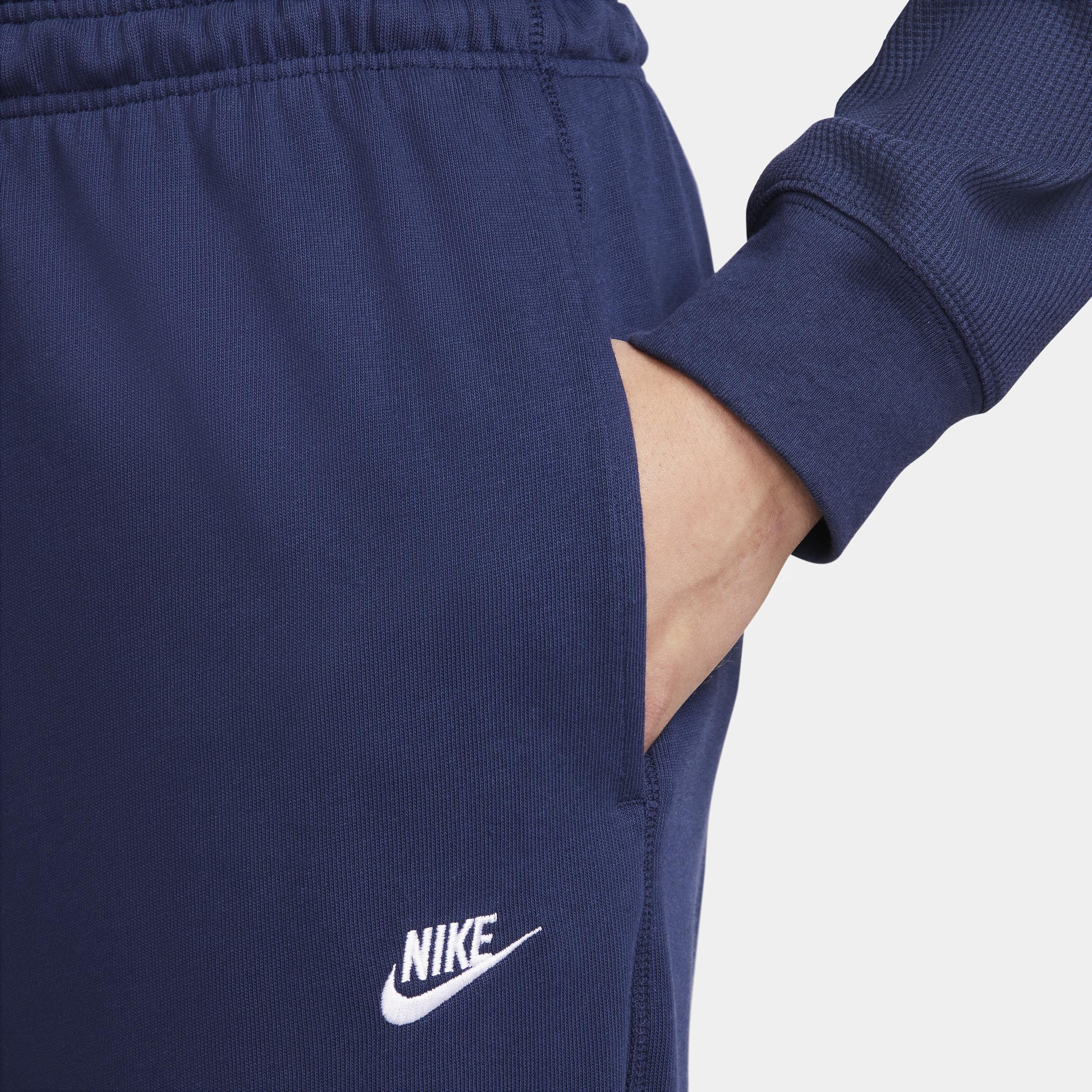 Nike Mens Club Knit Open Hem Pant - Midnight Navy/White Product Image