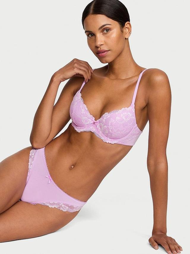 Lightly Lined Lace-Cup Demi Bra Product Image