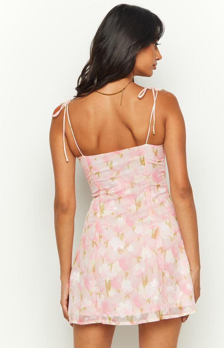 Penny Lane Pink Floral Mini Dress Product Image