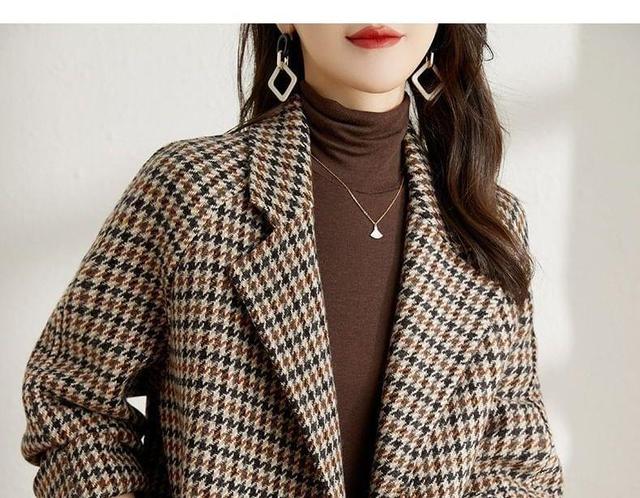 Houndstooth Double-Breasted Blazer Product Image