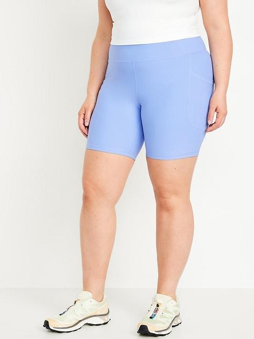 High-Waisted PowerSoft Biker Shorts -- 8-inch inseam Product Image