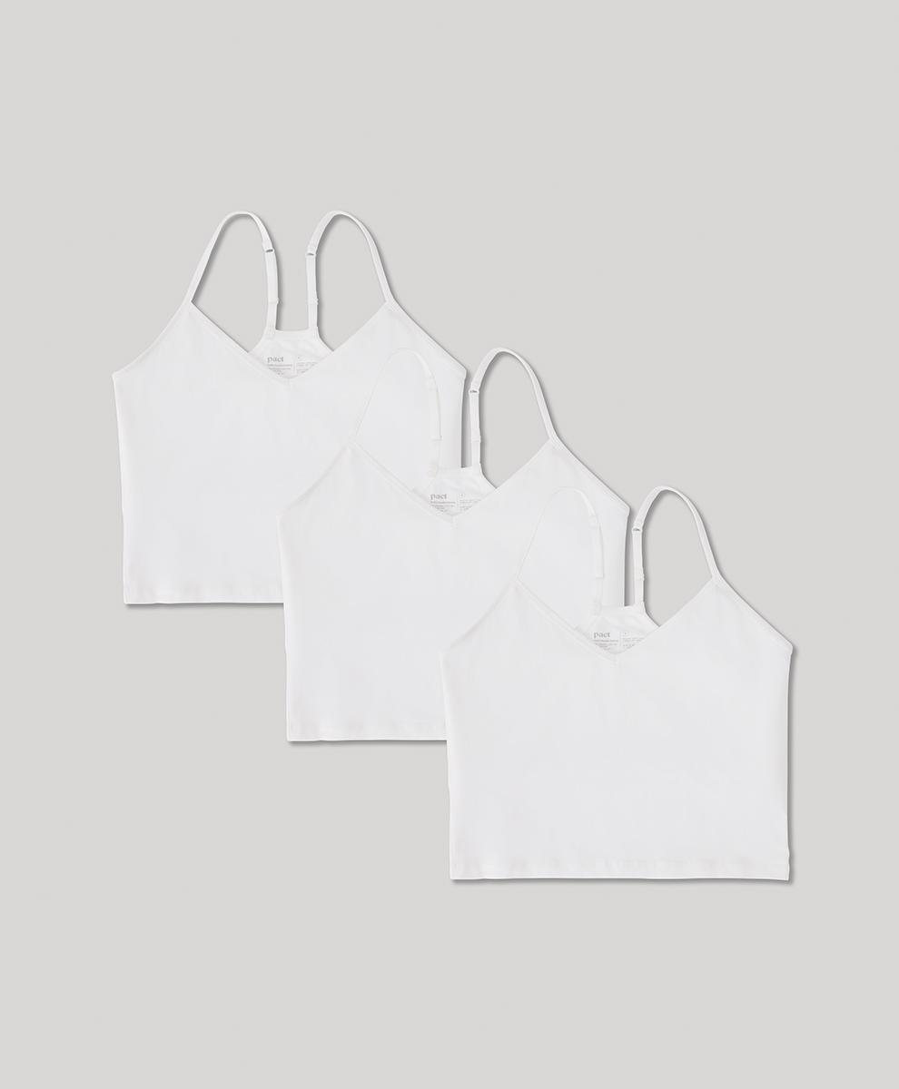 Womens Everyday Shelf Bra Cropped Camisole 3-Pack XL Product Image