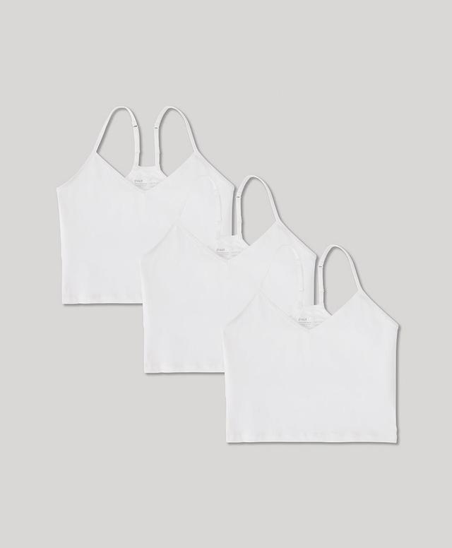 PACT Everyday Shelf Bra Cropped Camisole 3-Pack Women's Clothing Product Image