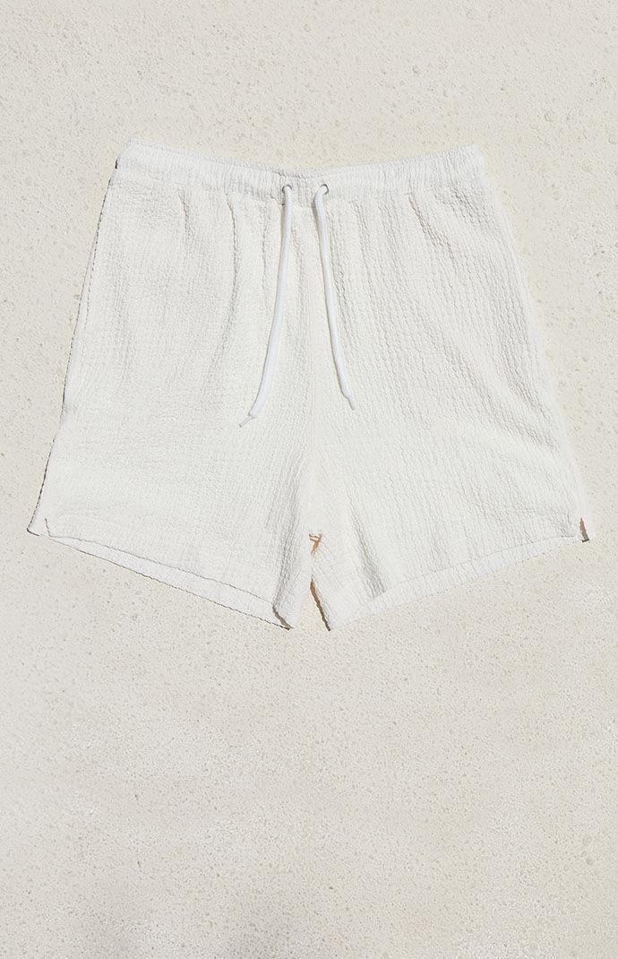 PacSun Mens Cream Textured Shorts - Ivoryedium Product Image