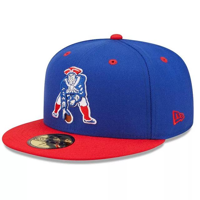 Mens New Era Royal/Red New England Patriots Flipside 59FIFTY Fitted Hat Product Image