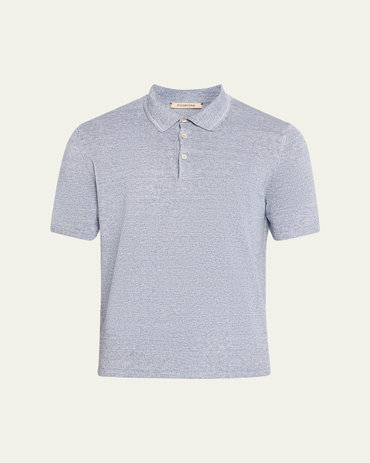 Mens Linen-Cotton Polo Shirt Product Image