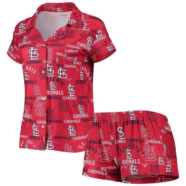 Womens Concepts Sport St. Louis Cardinals Flagship Allover Print Top & Shorts Sleep Set Product Image