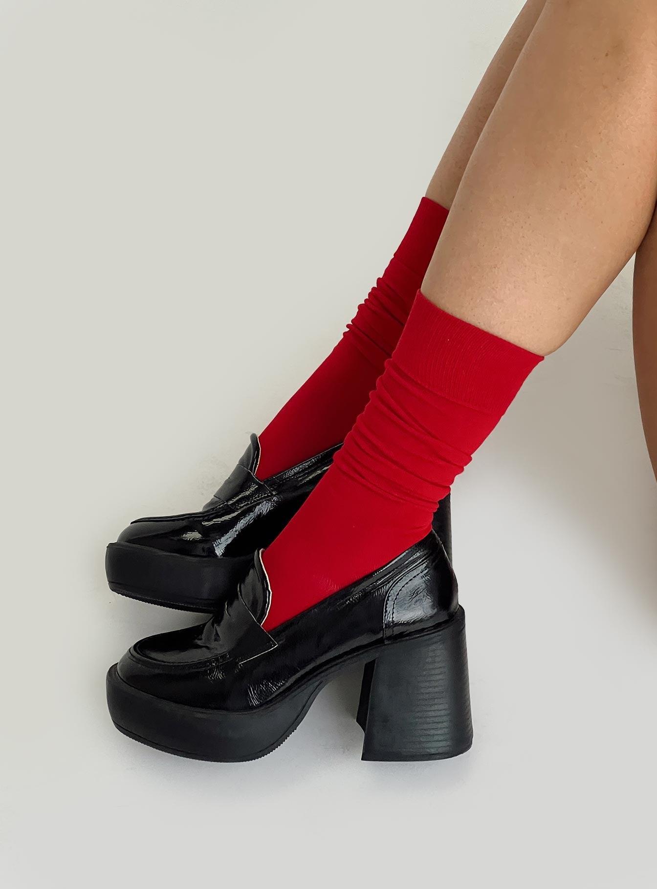 Idalia Socks Red Product Image