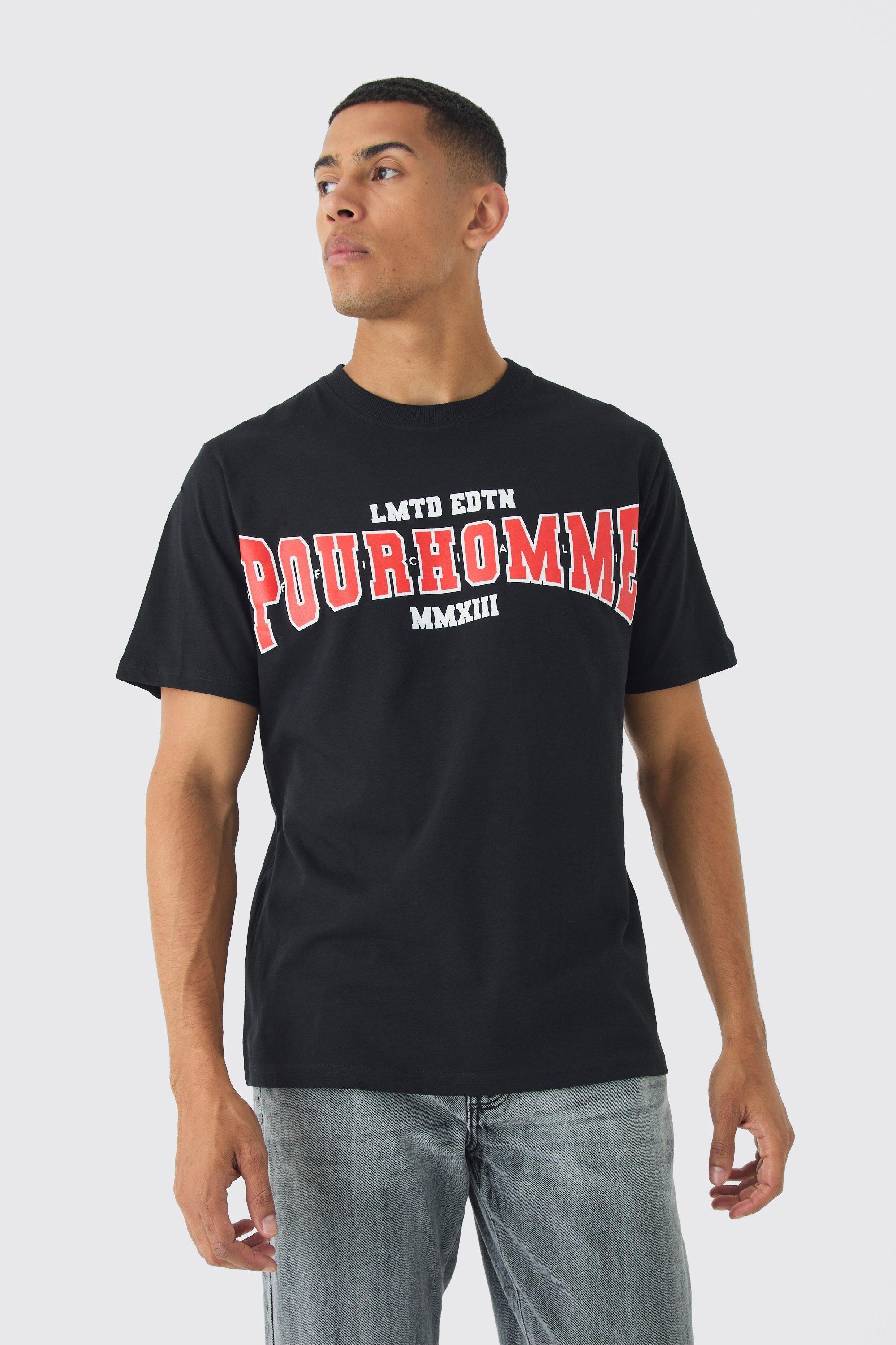 Pour Homme Print T-Shirt | boohooMAN USA Product Image