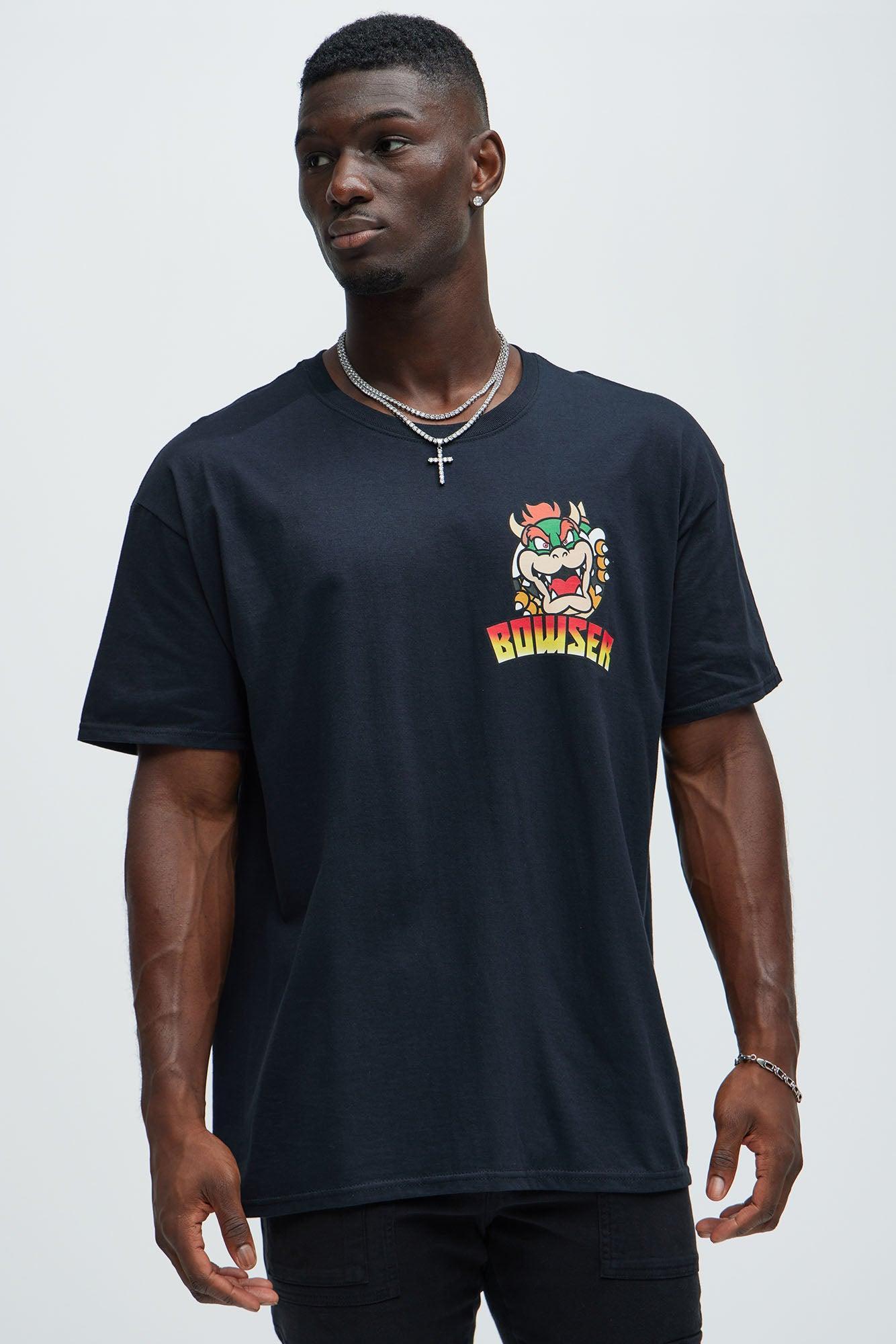 Super Mario Bowser Oversized Short Sleeve Tee - Black Product Image