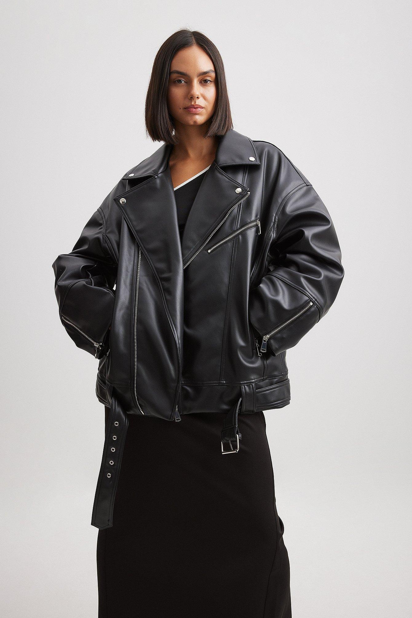 Oversized Pu Biker Jacket product image