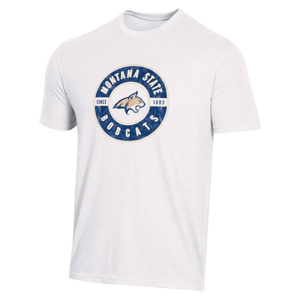 NCAA Montana State Bobcats Mens White Biblend T-Shirt Product Image