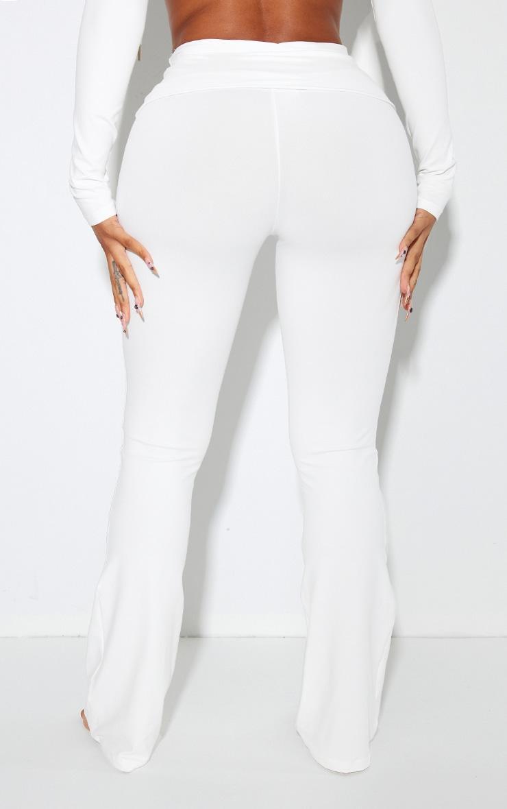 Shape White Sculpted Foldover Waist Flare Pants Product Image