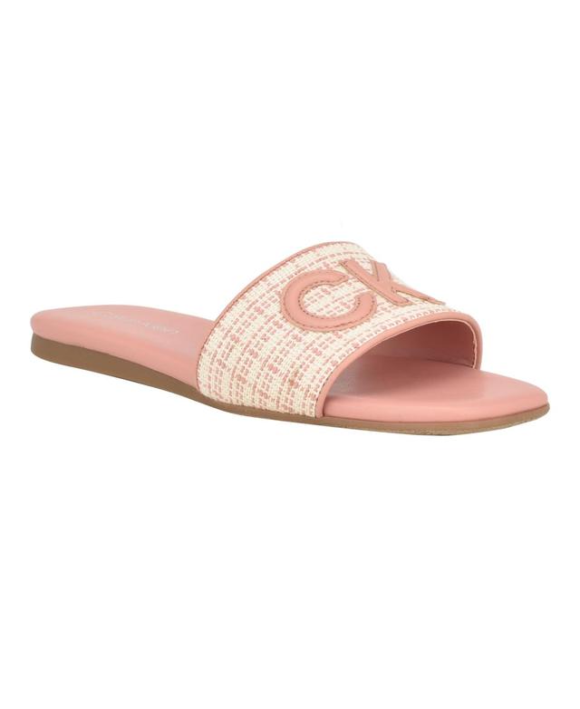 Calvin Klein Womens Yides Slide Flat Sandals Product Image