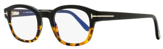 TOM FORD Men's Blue Block Eyeglasses Tf5808b 005 Black/havana 49mm In Multi Product Image