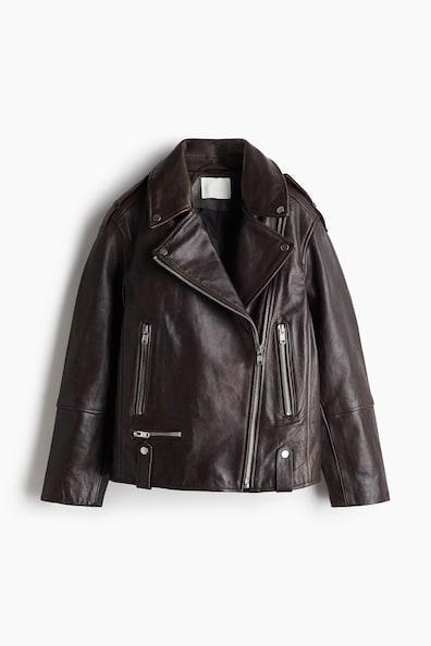 Leather biker jacket Product Image