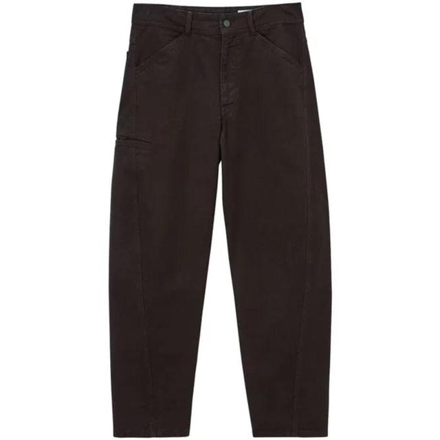 Twisted Tapered Trousers In Brown Product Image