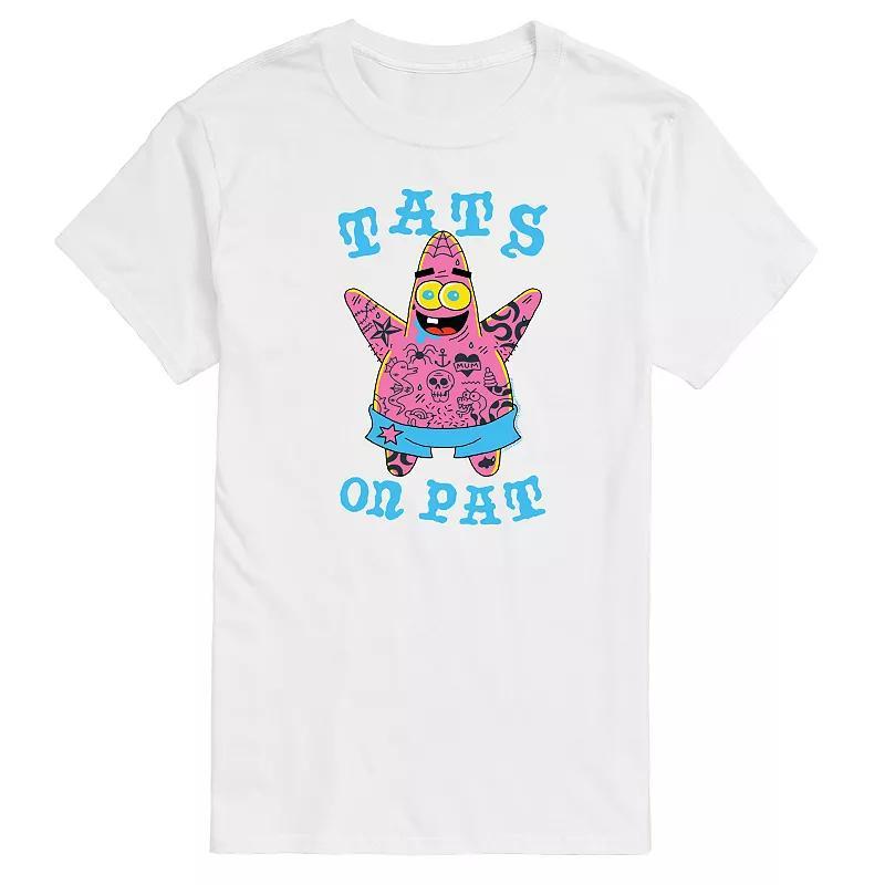 Mens SpongeBob SquarePants Tats on Pat Graphic Tee Product Image