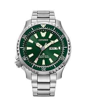 Men's Citizen Promaster Diver Two-Tone Automatic Watch with Green Dial (Model: Ny0151-59X) Product Image