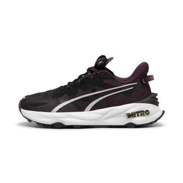 PUMA SEASONS Fast-Trac NITROâ¢ 3 Women's Trail Running Shoes in Black/Midnight Plum/White Product Image