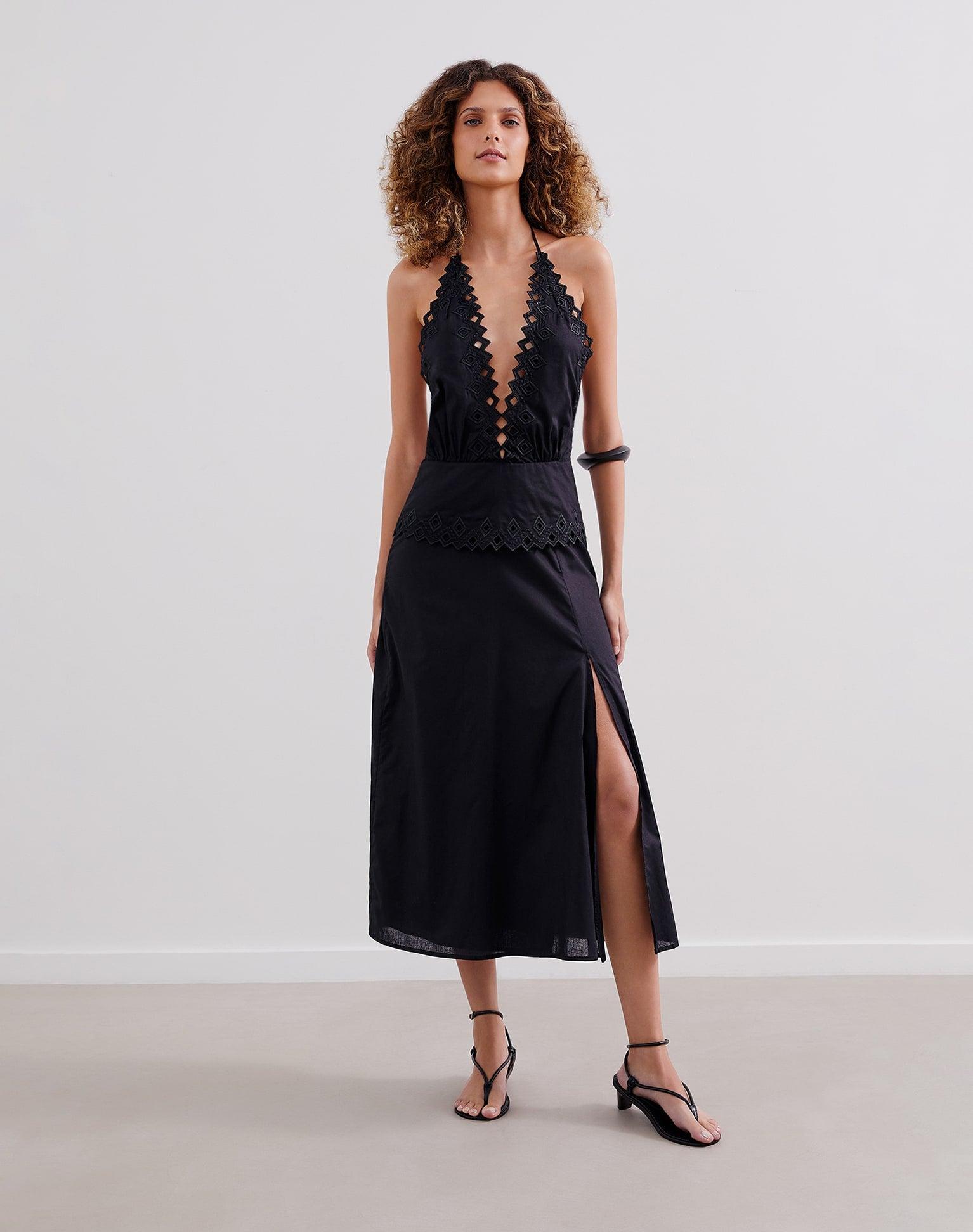 Tara Midi Dress (exchange only) - Black product image