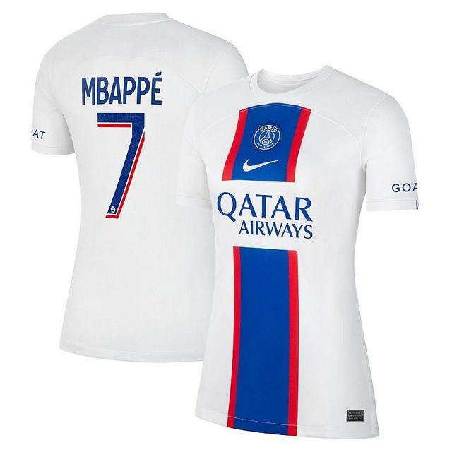 Womens Nike Kylian Mbappe White Paris Saint-Germain 2022/23 Third Breathe Stadium Replica Player Jersey Product Image