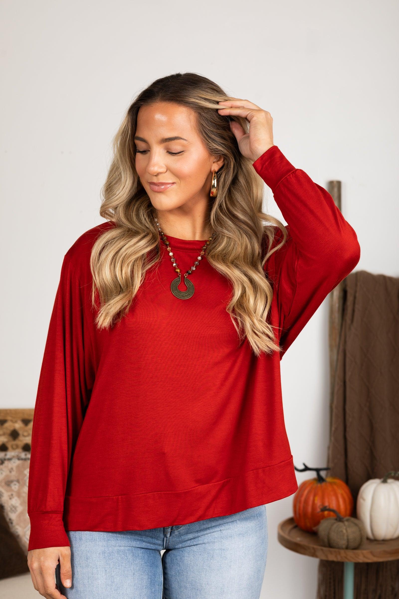 Super Soft Basic Dolman Sleeve Top Product Image