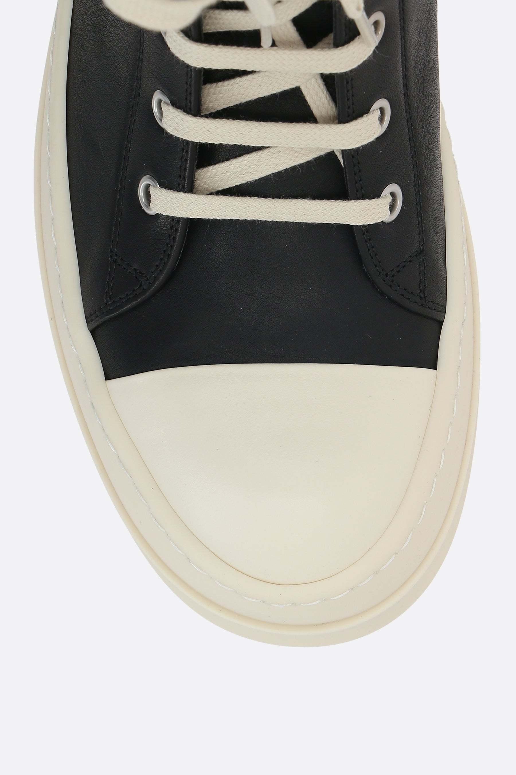 RICK OWENS Round-toe Lace-up Sneakers In Black Product Image