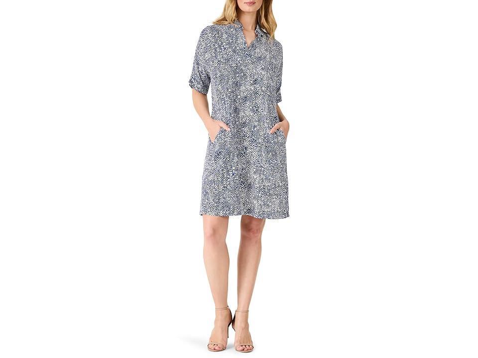 NIC+ZOE Dashing Dot Devon Dress (Indigo Multi) Women's Dress Product Image