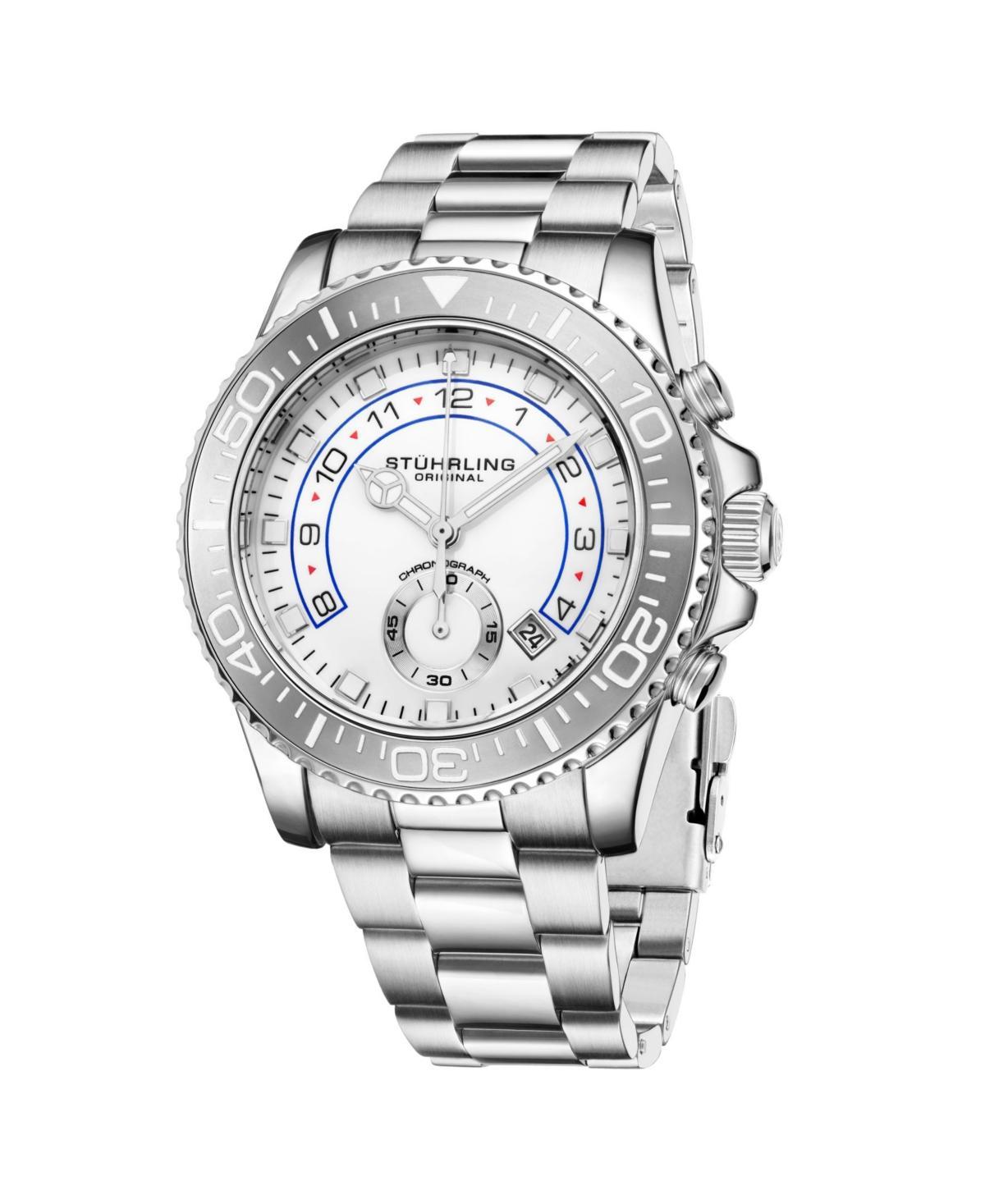 Stuhrling Mens Silver Tone Stainless Steel Bracelet Watch 42mm Product Image