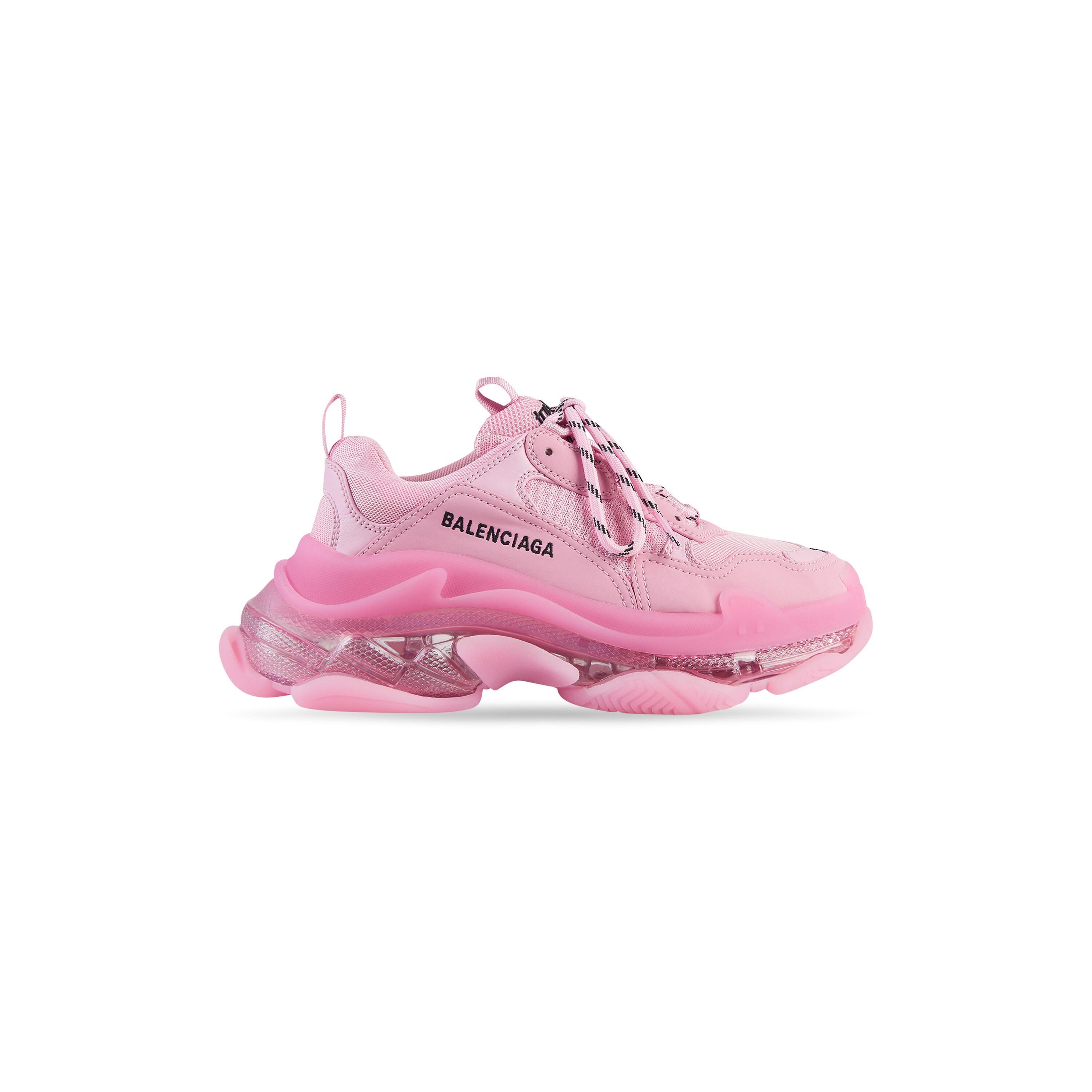 Women's Triple S Clear Sole Sneaker in Pink Product Image