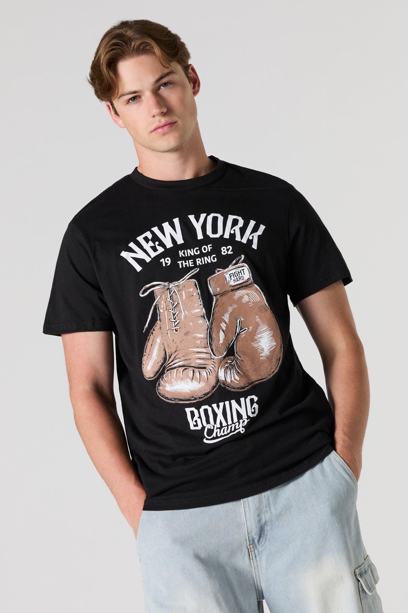 New York Boxing Graphic T-Shirt Male Product Image