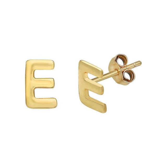 PRIMROSE Sterling Silver Initial Stud Earrings, Womens, Gold Tone J Product Image