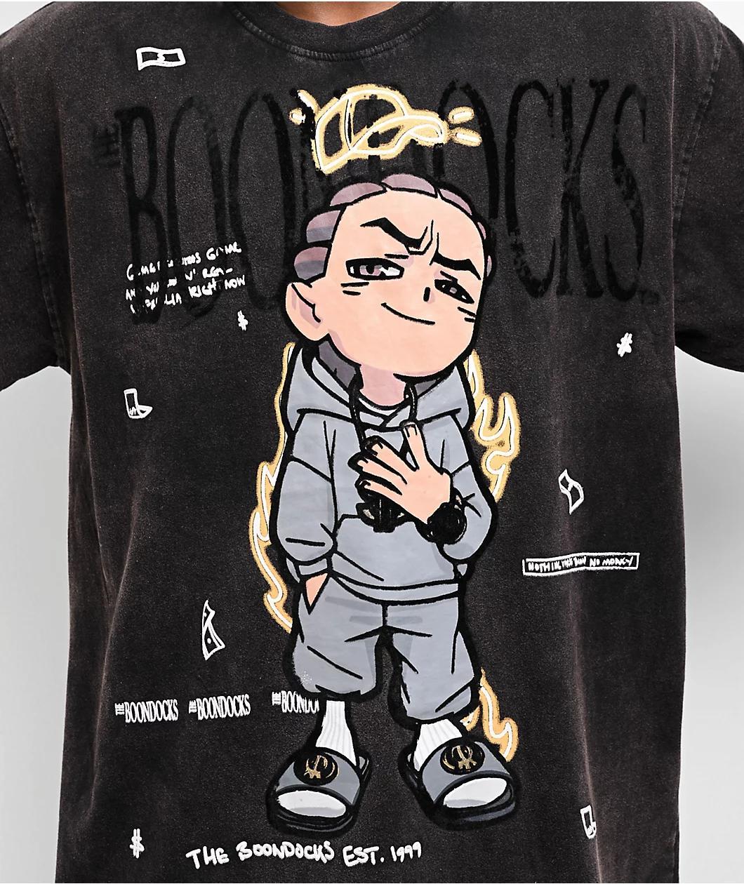 The Boondocks Riley King Black Wash T-Shirt Product Image