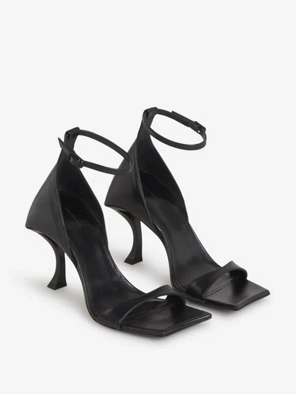 BALENCIAGA Hourglass Sandal In Black Product Image