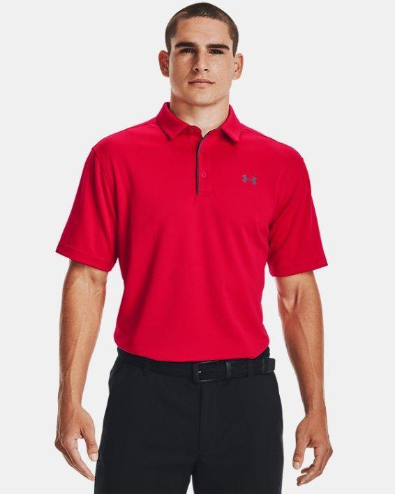 Mens Under Armour Tech Polo Orange Product Image