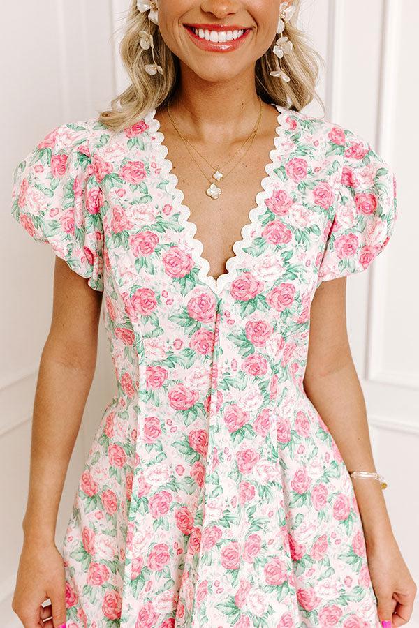 Rose Garden Elegance Mini Dress Product Image