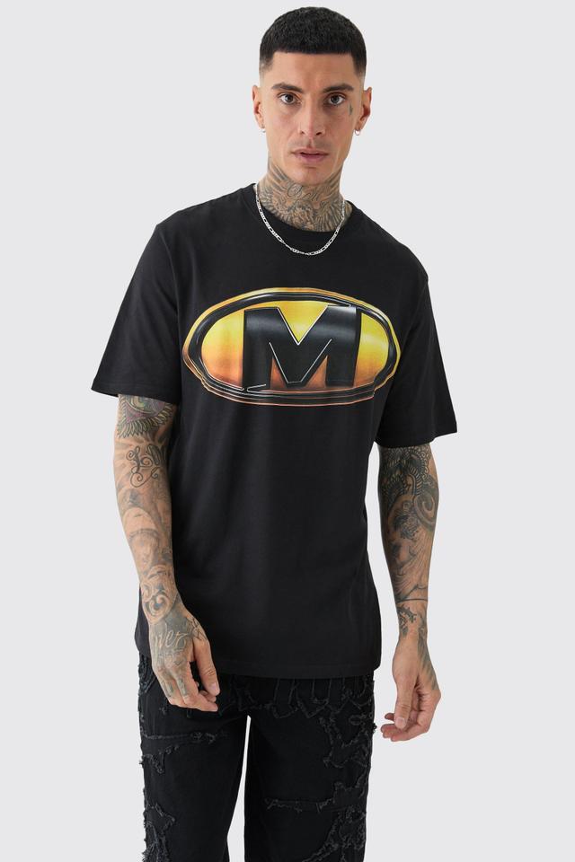 Tall M Logo Print T-shirt | boohooMAN USA Product Image